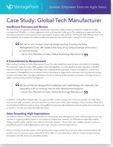 Sales Manager Training Manufacturing Case Study